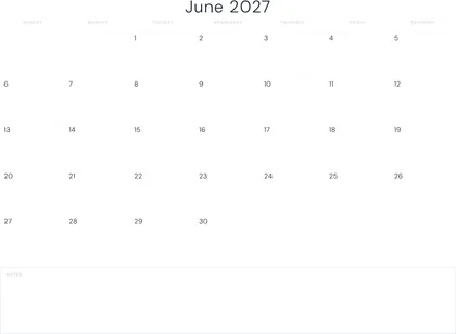 June 2027 Calendar thumbnail